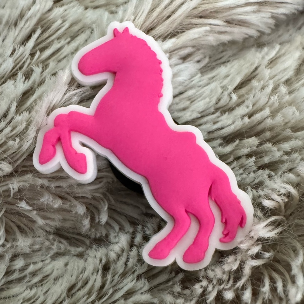 Pink Horse Shaped Shoe Charm CROCS Jibbitz 5/$20